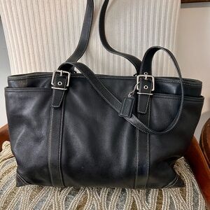 Coach Leather shopper/ baby bag/ carryall tote bag rare